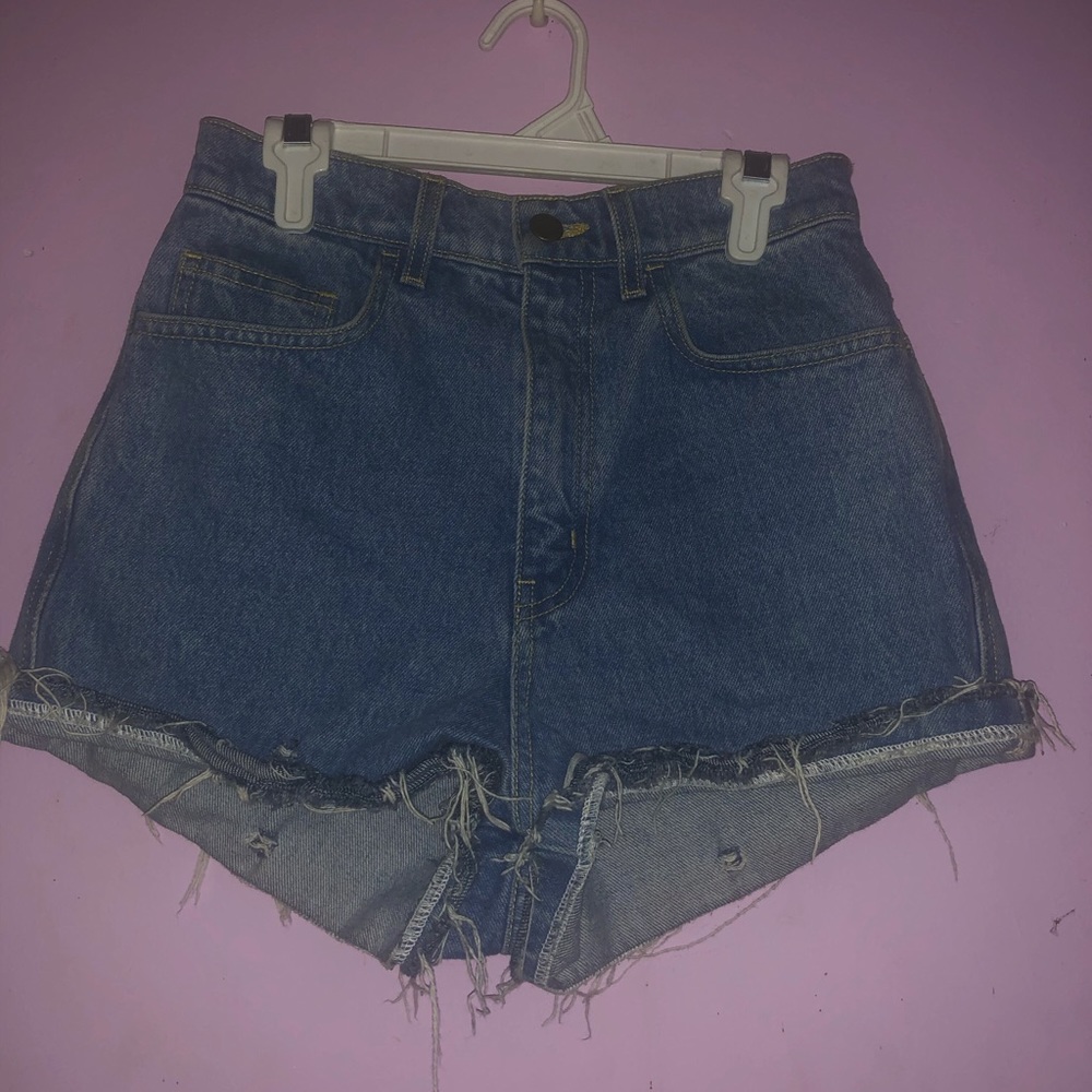 American Apparel High Rise Denim Shorts